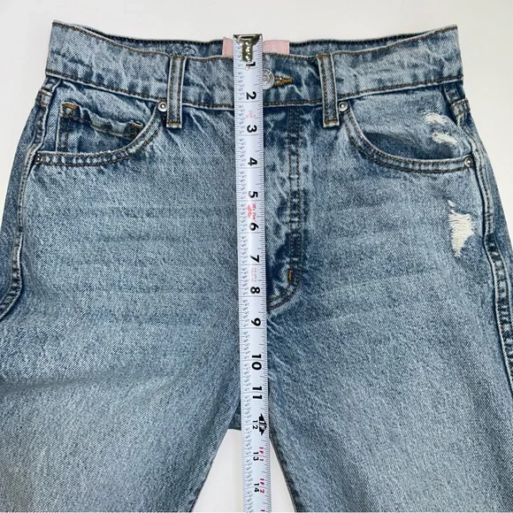 Revice Denim Straight Leg Jeans Light Wash Distressed 26 - Picture 9 of 13